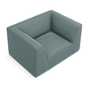 Fauteuil "Charles" en velours menthe