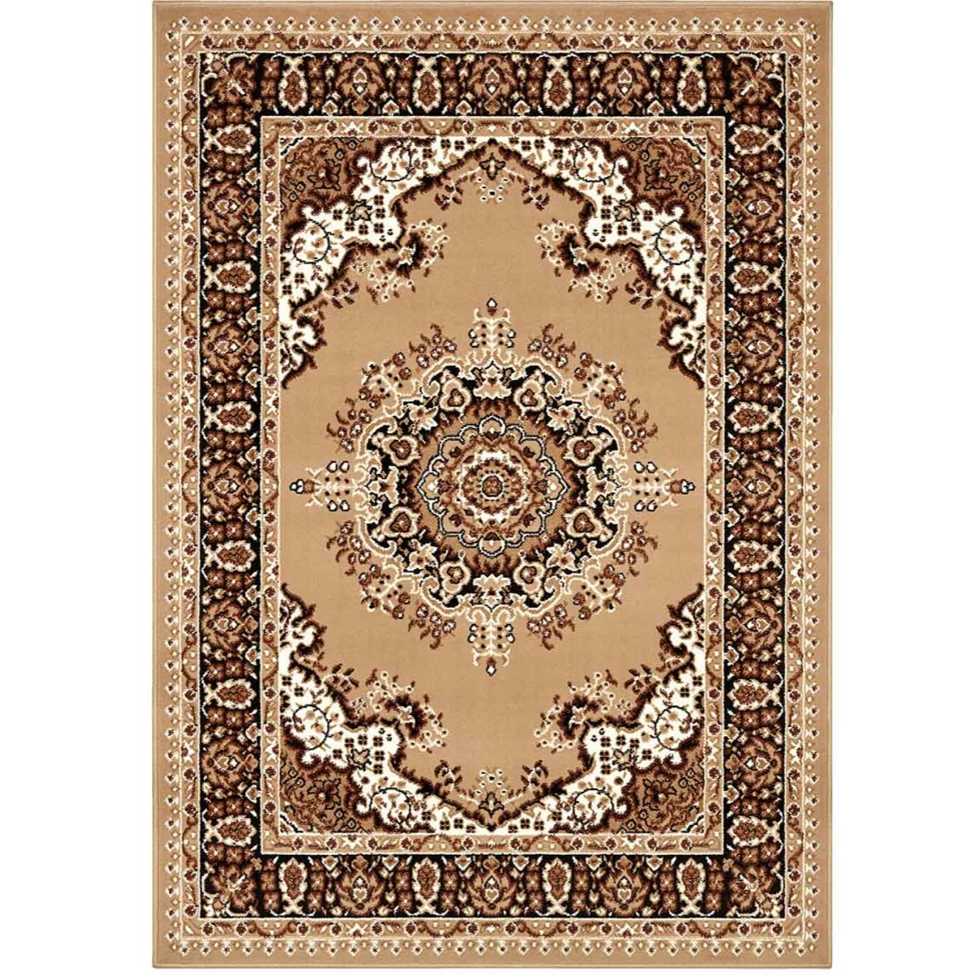 Tappeto Salotto Disegno Orientale Beige