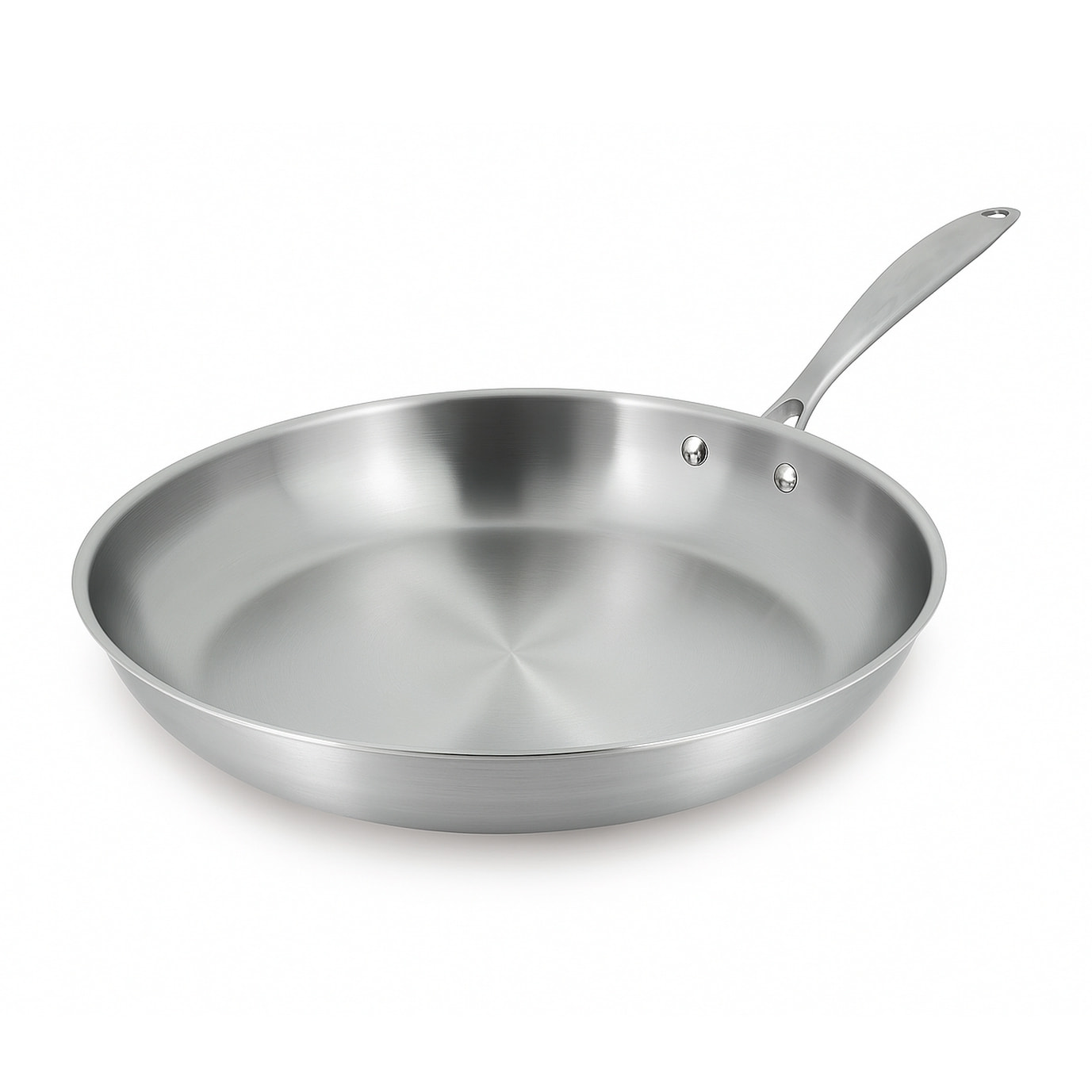 Poêle en acier inoxydable 32cm - fait en France - tous feux TRIPLY