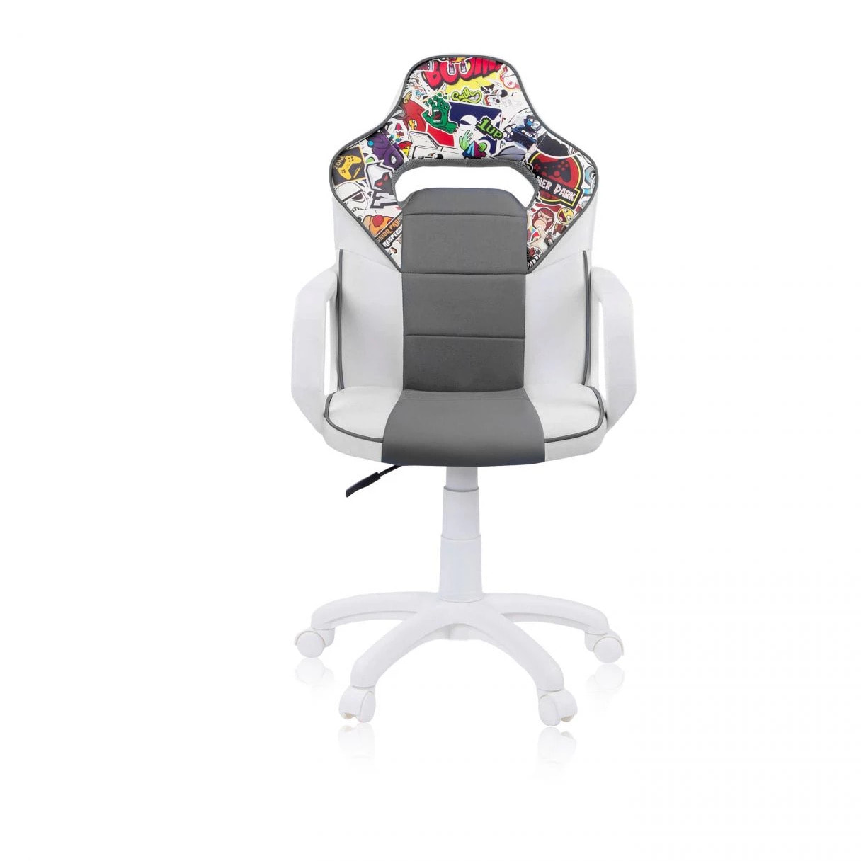 Silla gaming DRW Sticker - Blanco - Gris DRW