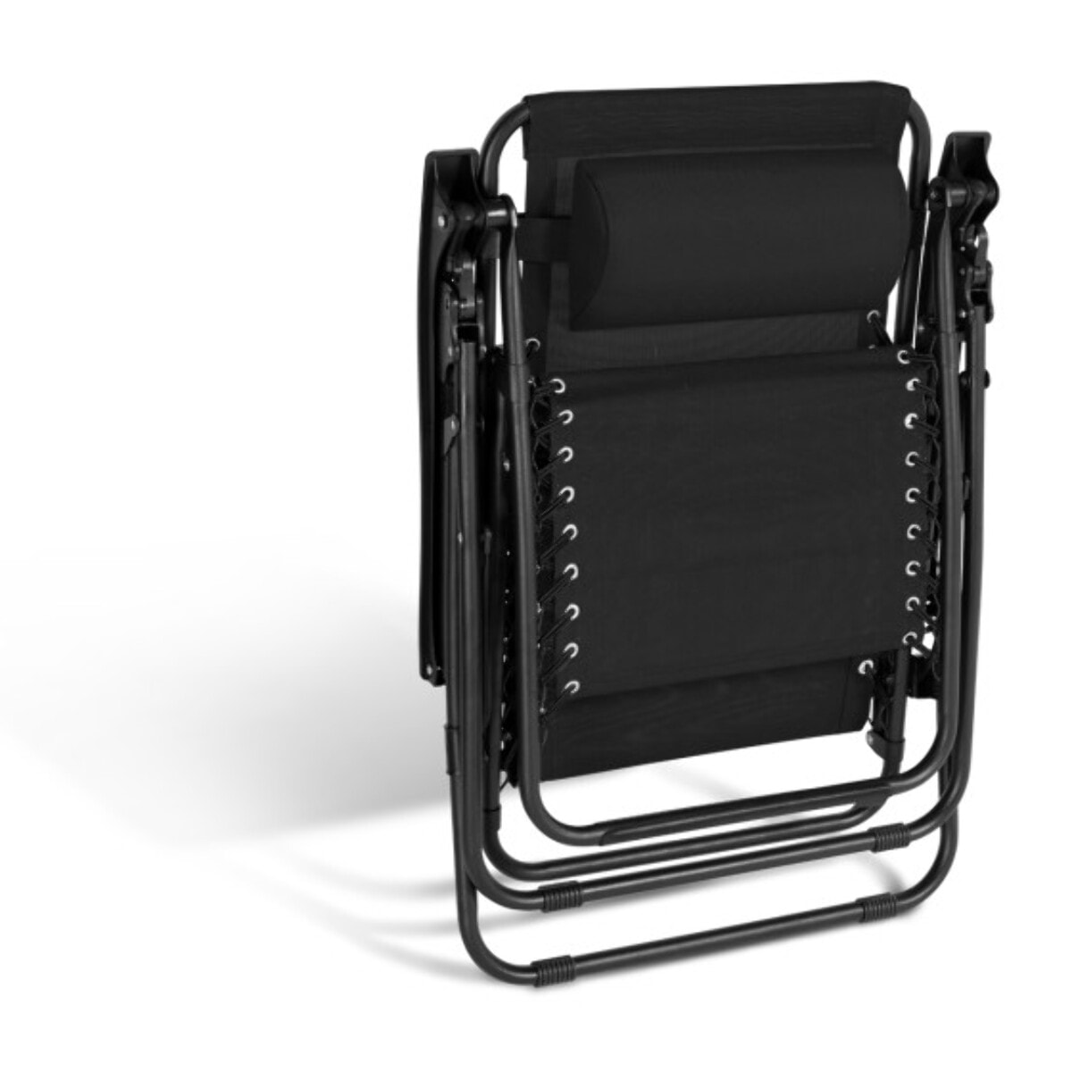 Fauteuils de jardin Relax inclinables noirs - lot de 2