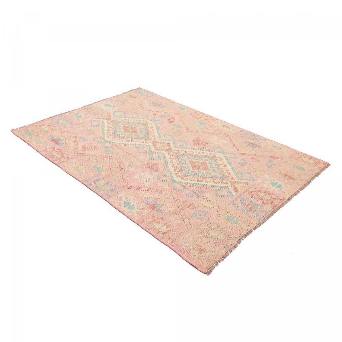 Tapis kilim géométrique, tissé plat authentique, ZAPILUD
