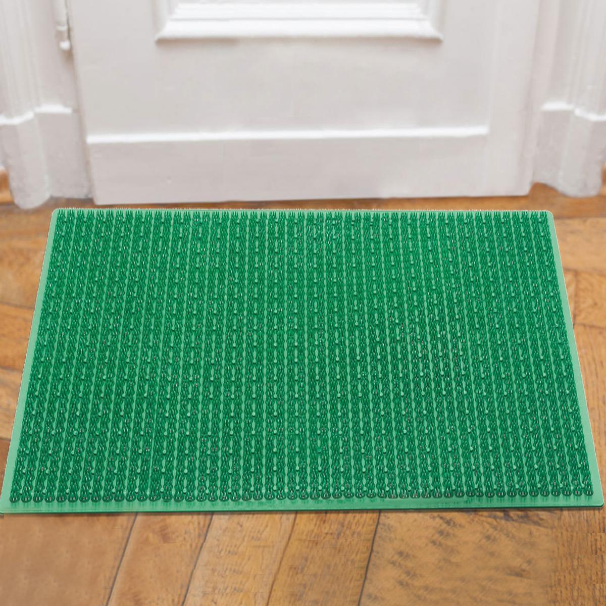 Paillasson NOVUS Vert 40x60 en polyamide doux et soyeux