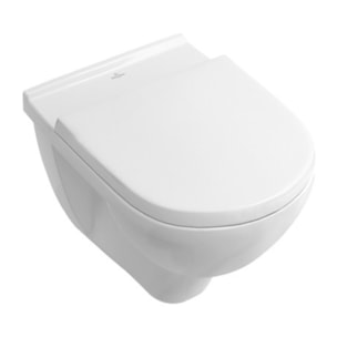 WC suspendu compact sans bride O.novo 36 x 56 avec abattant