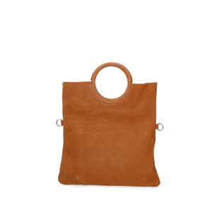 Borsa a mano da donna Made in Italy - Modello Zelia - Pelle scamosciata - 29.0 x 30.0 x 1.0 cm