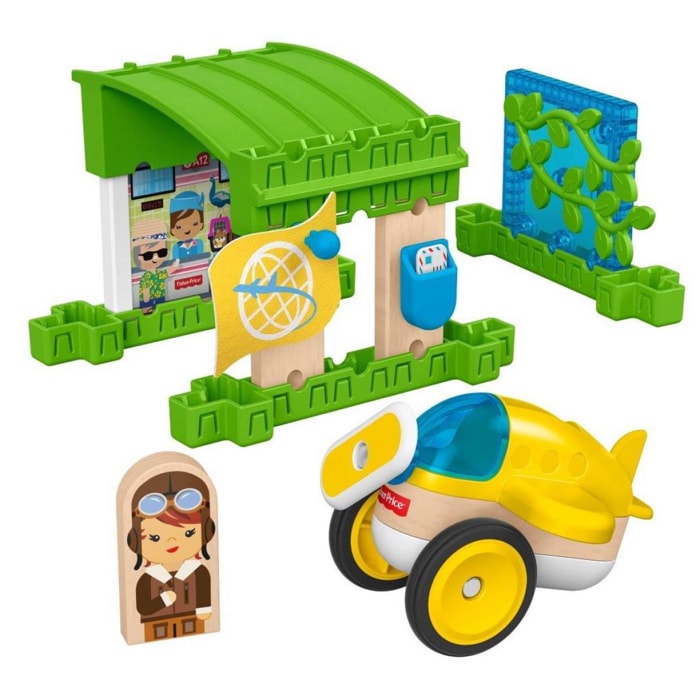 Fisher-Price Wonder Makers L'Aereoporto, Set da Costruzione con più di 15 Pezzi 3+ Anni Fisher-Price Multicolor