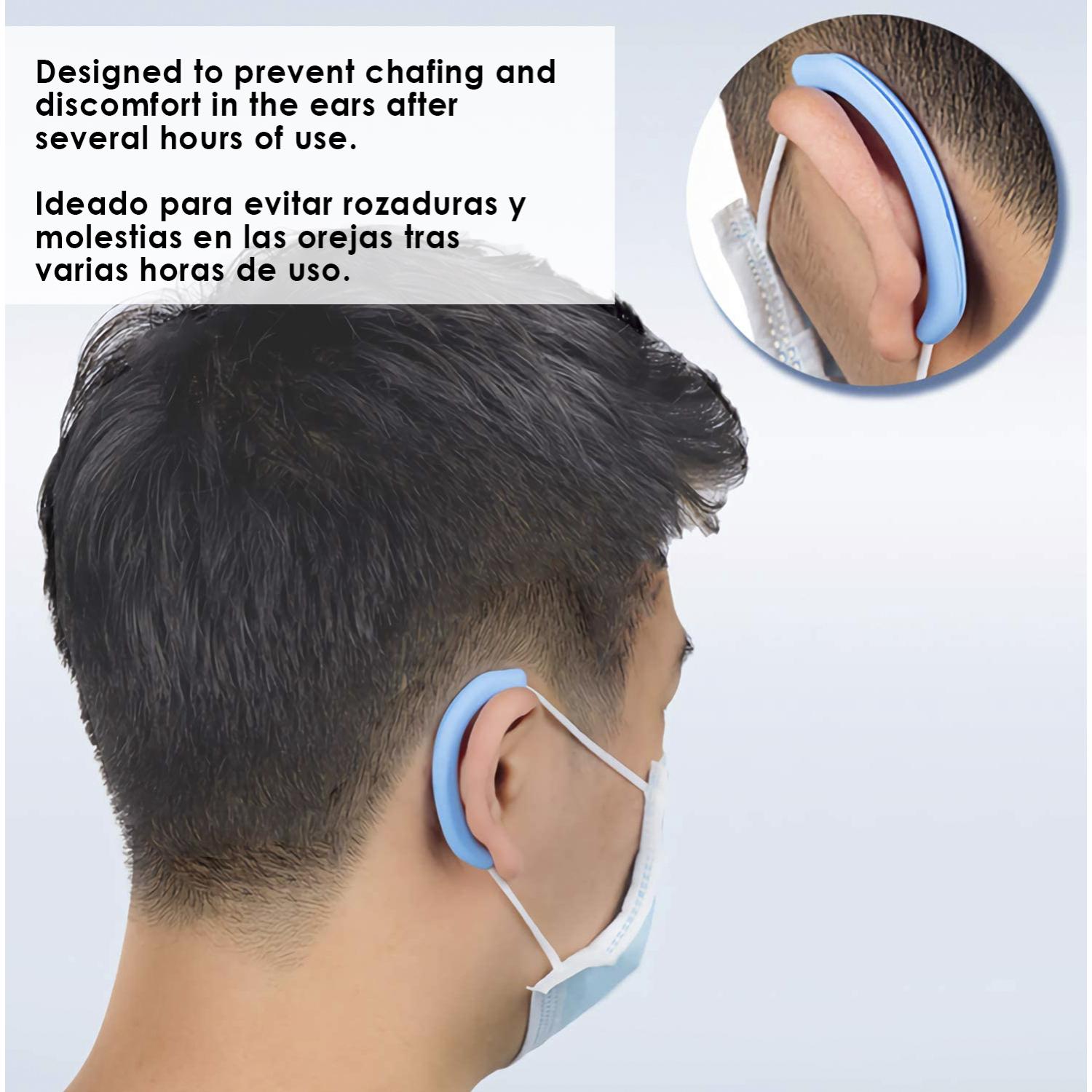 Protector de oreja para mascarillas, de silicona quirúrgica