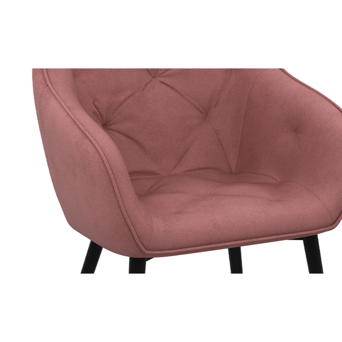 Fauteuils Julia en velours et pieds métal - lot de 2 - Rose