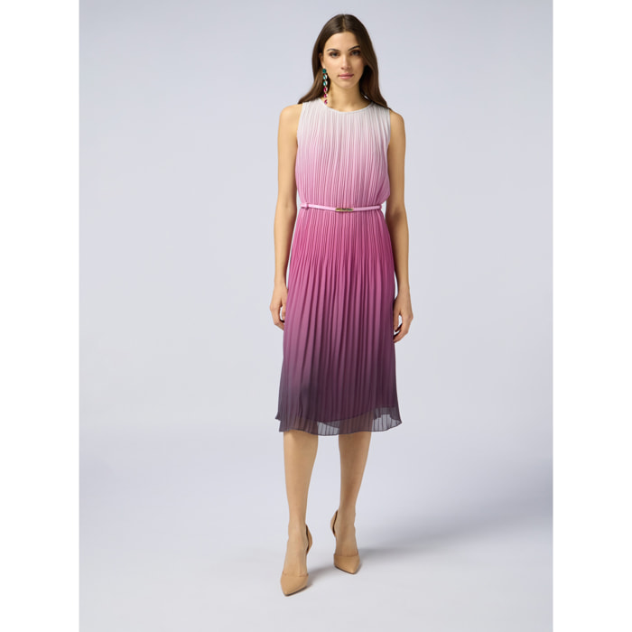 Oltre - Vestido largo plisado degradado - Rosa