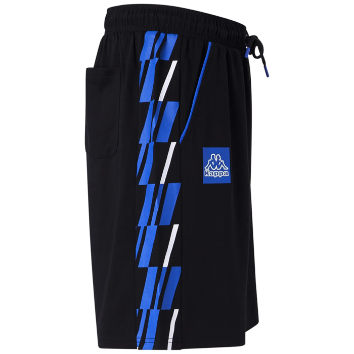 Pantaloni Corti Kappa Uomo Logo Galvino Nero
