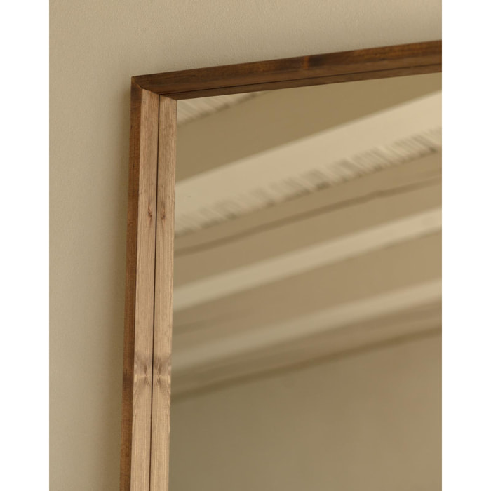 Espejo de madera maciza tono roble oscuro de varias medidas