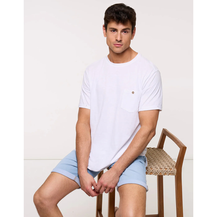 Camiseta Manga Corta Blanco - Button