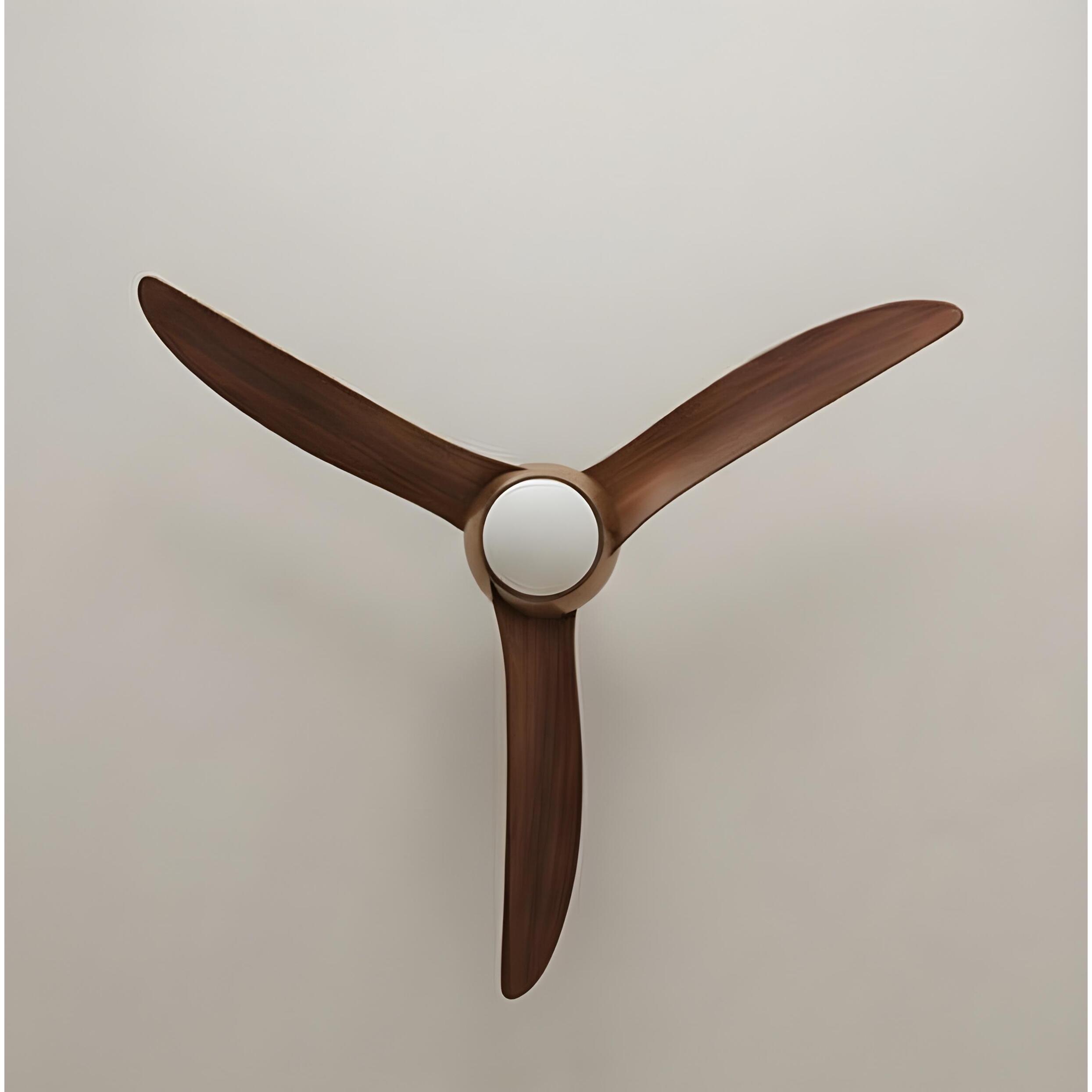 Forlight Helix Ventilador de Techo Silencioso con Luz LED. 5 Velocidades, Programable. Giro Inverso. Acero Marrón Madera