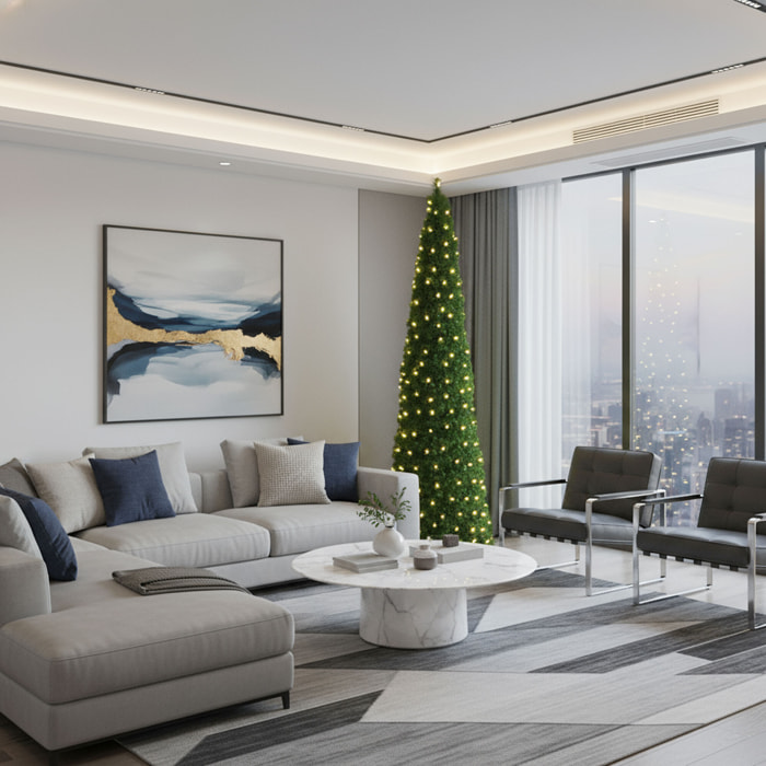 Sugarplum - Albero di Natale a Cono con 720 Luci LED in PVC Ø70x240H cm