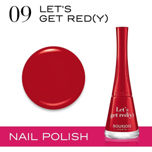 ESMALTE DE UÑAS 1 SECONDE TONO 9 LET'S GET RED(Y) 45GR