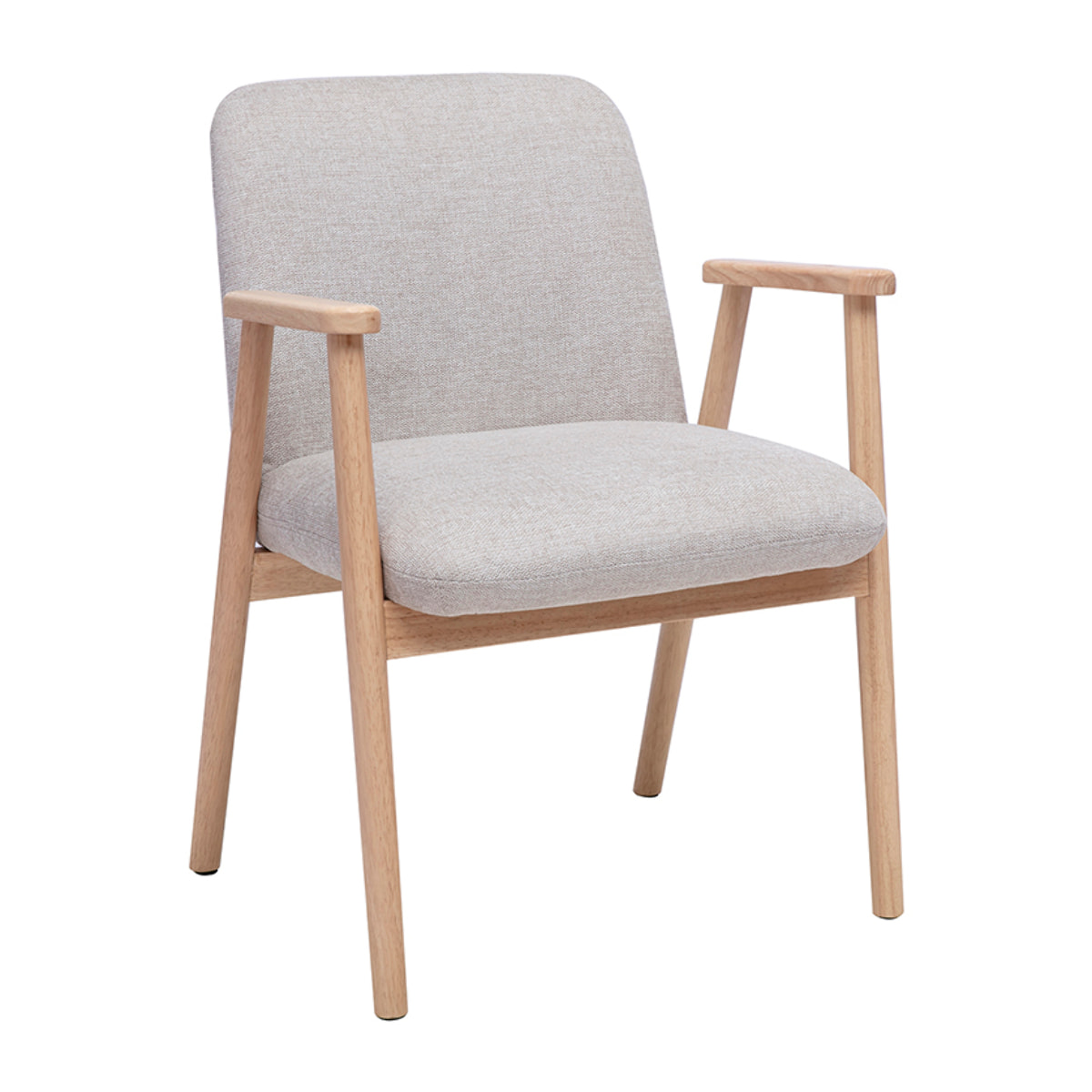 Chaises en tissu effet velours texturé beige et bois clair (lot de 2) KITTY
