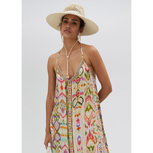 Vestito lungo con stampa