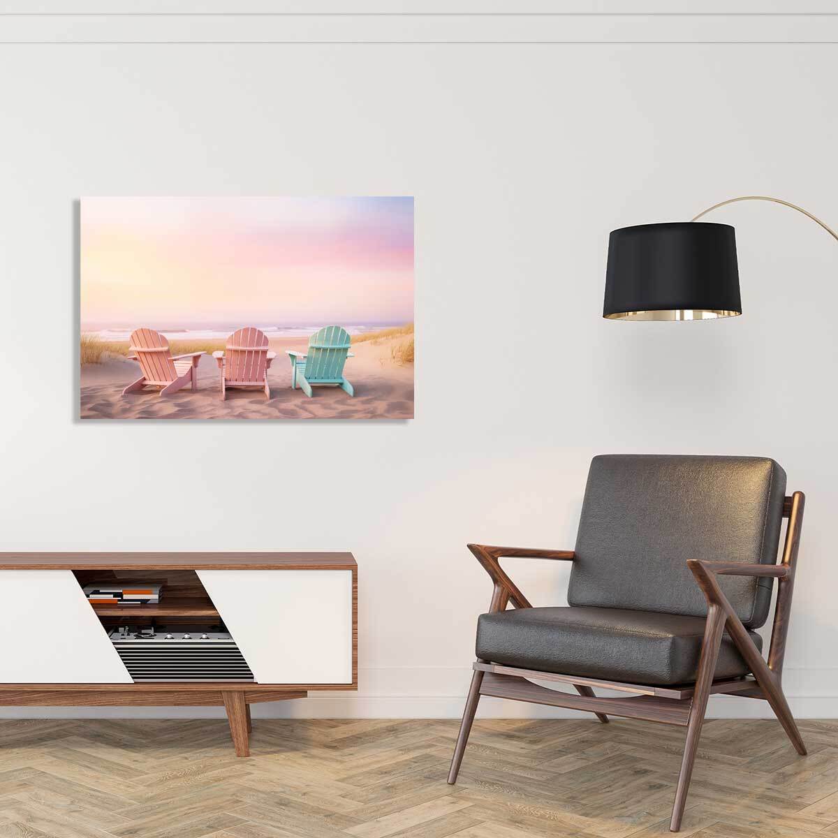 Tableau mer et plage bon temps sur la plage  Toile imprimée