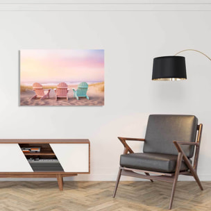 Tableau mer et plage bon temps sur la plage  Toile imprimée