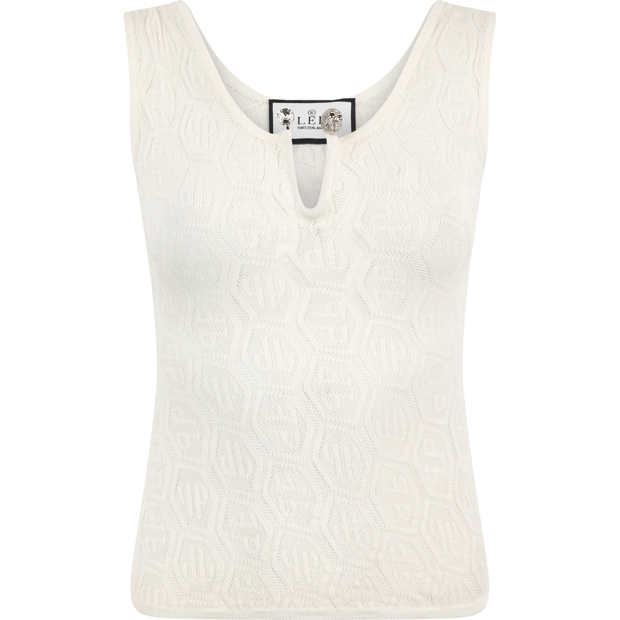 PHILIPP PLEIN Knit Tank Top Piercing Monogram