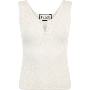 PHILIPP PLEIN Knit Tank Top Piercing Monogram