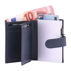 Portafoglio  da uomo In Vera pelle Made in Italy 7,5x10x2,5 cm