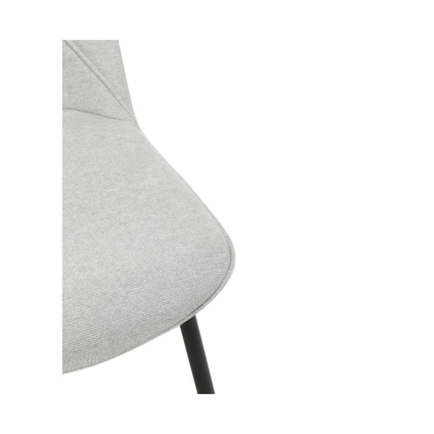 Chaise en tissu avec pieds fins en métal - PERRINE