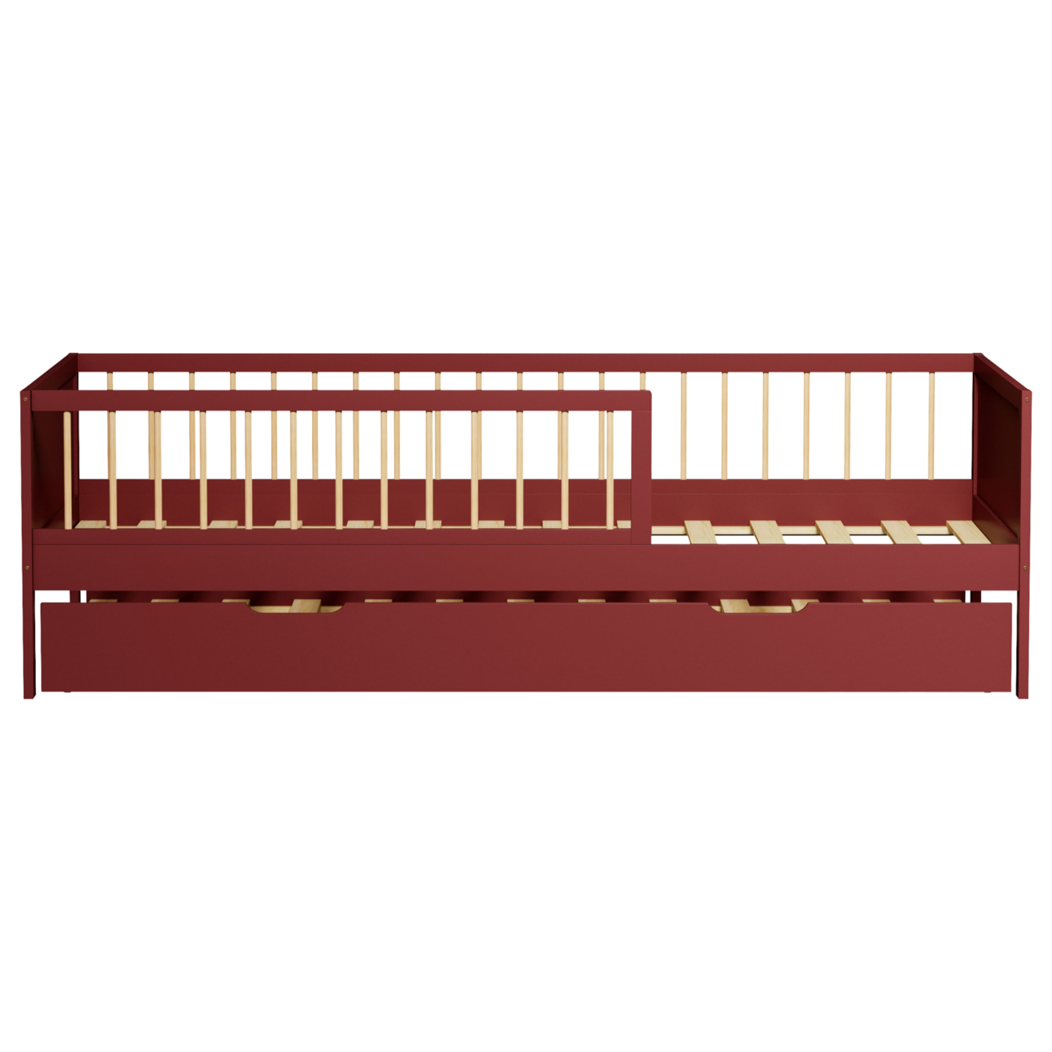 Lit gigogne pour enfant 190x90cm terracotta ADAM