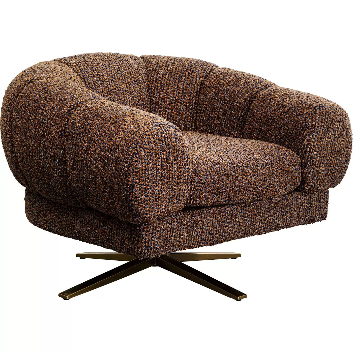 Fauteuil pivotant Janno marron Kare Design