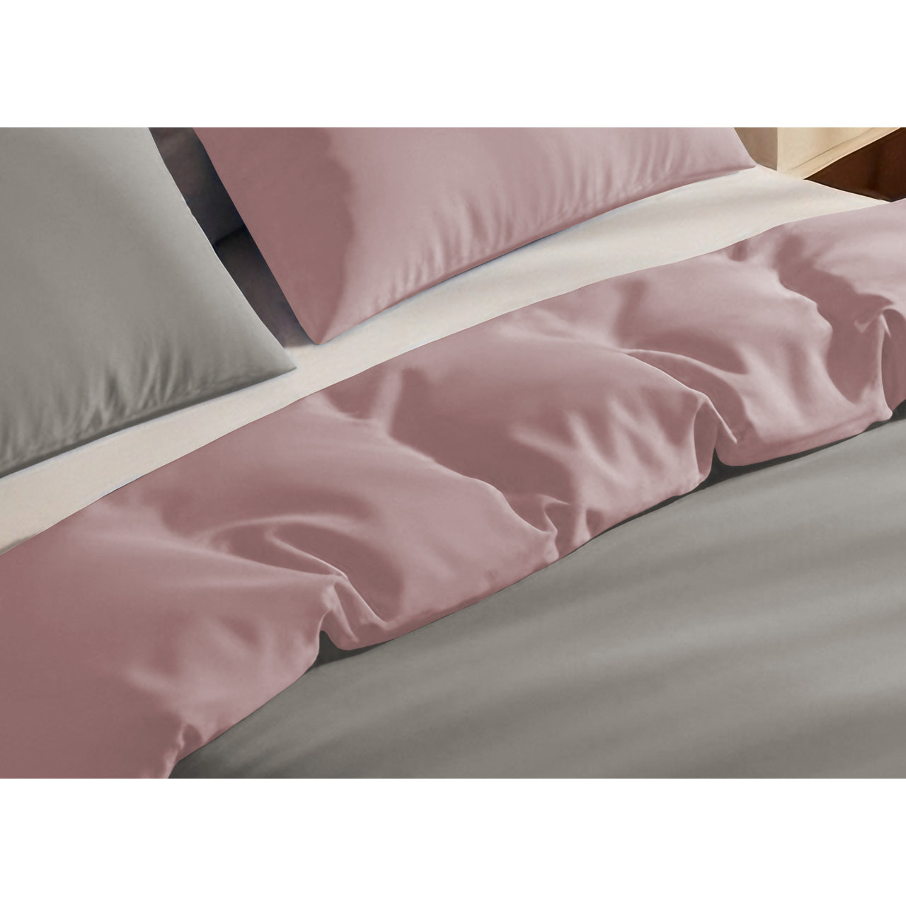 Copripiumino Bicolor Double Face Matrimoniale 100% Cotone Made in Italy