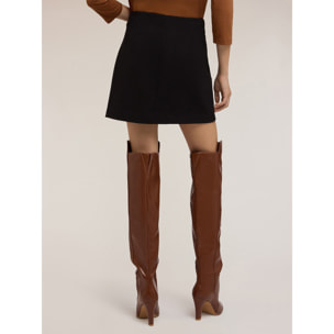 Motivi - Minifalda con bolsillos de charol - Negro