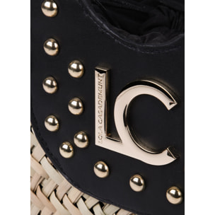 Borsa a cesta grande con borchie