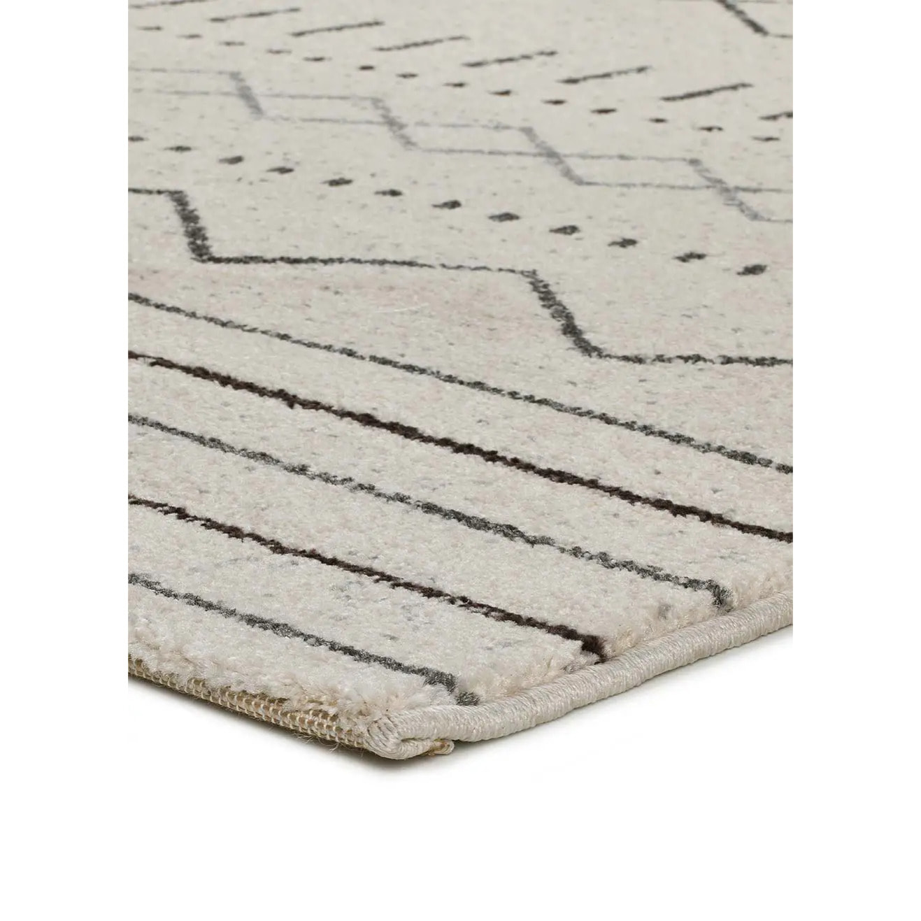 AKKA Alfombra étnica en blanco, varias medidas disponibles