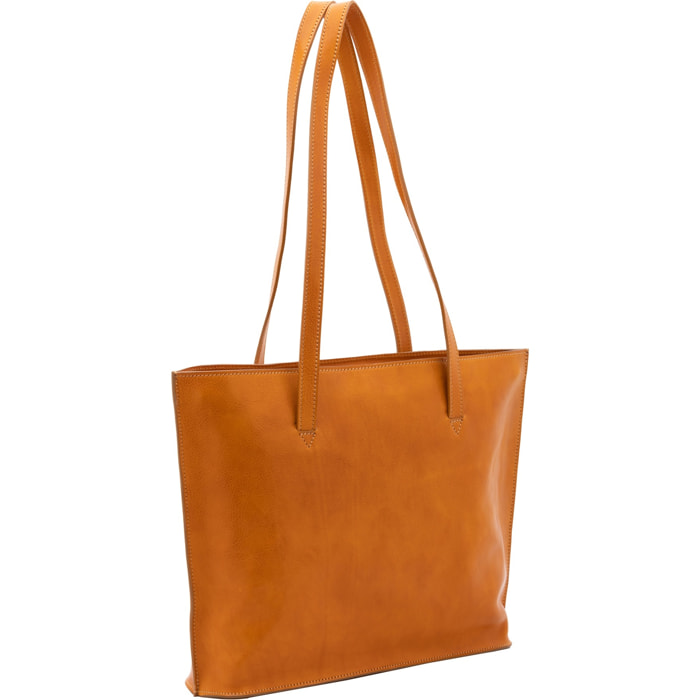Borsa a spalla da donna - Modello False - 100% pelle - 31.0 x 43.0 x 10.0 cm