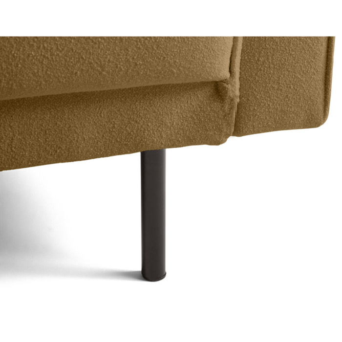 Charlie - fauteuil - pieds hauts - en tissu - Jaune