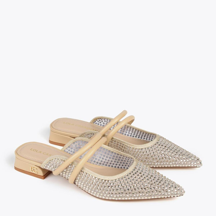 Scarpa slingback in "rete" con rombi