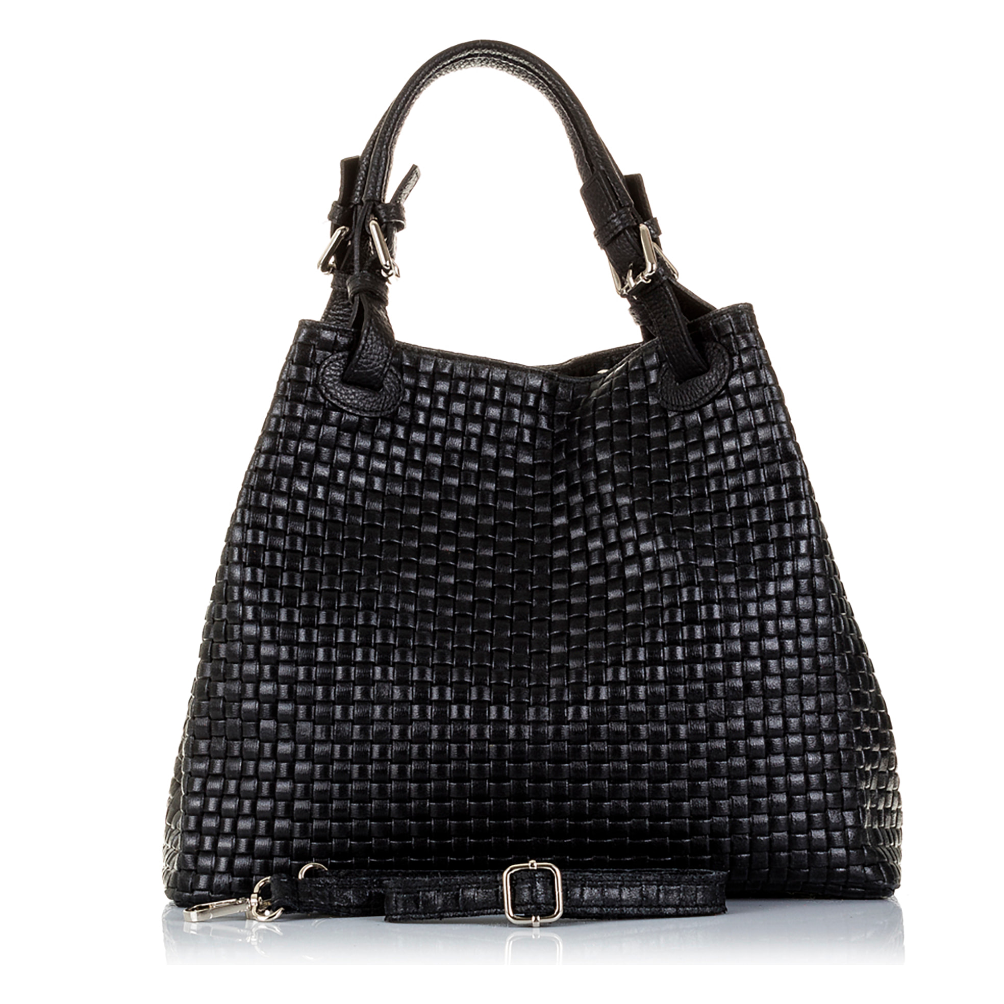 Emanuela Borsa tote Donna.Pelle autentica Camoscio Incisione Geometrica