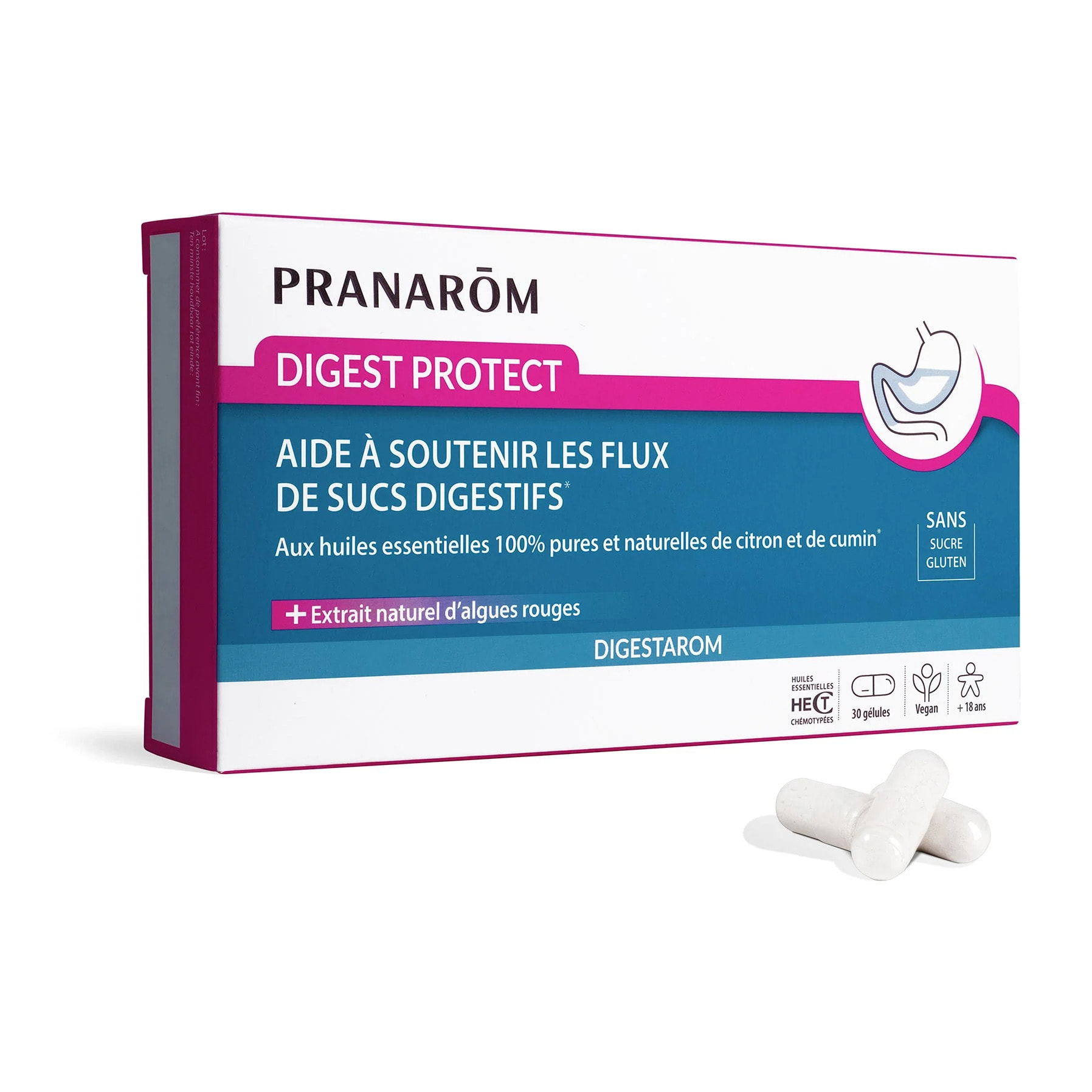 Pranarom - Gélules Digest protect - aide en cas d'inconforts gastriques - 30 GEL