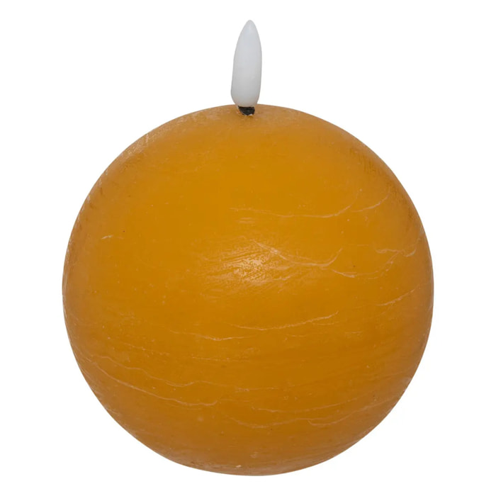 Bougie boule LED Molia D.10cm jaune