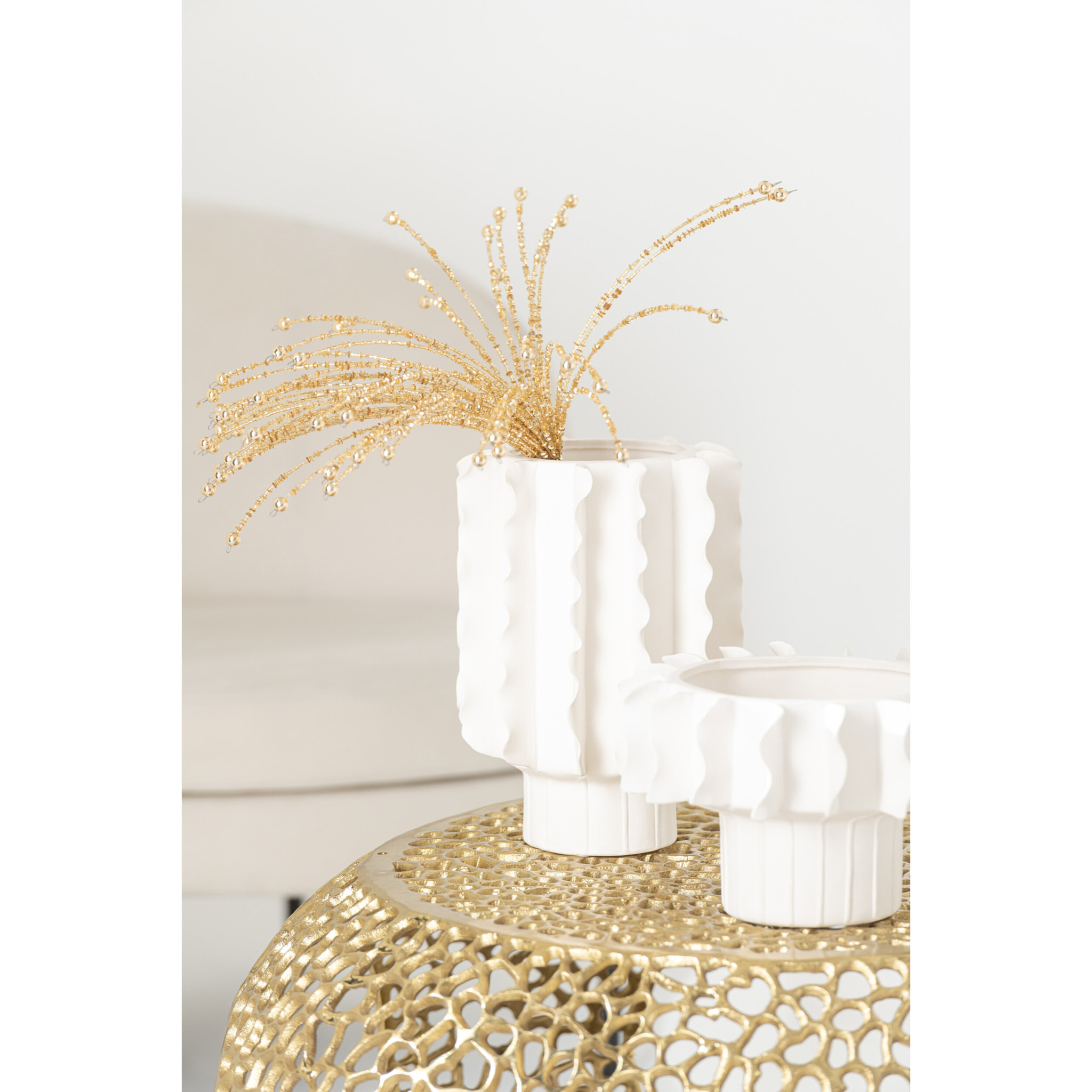 J-Line vase Helix - céramique - blanc - small