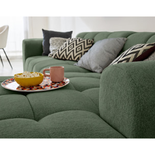 Ray - canapé d'angle droit - 4 places - en tissu texturé - Vert