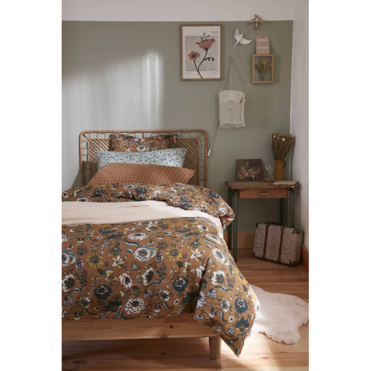 Housse de couette "Camélia" toutes dimensions "Gaze de Coton" - Housse de couette