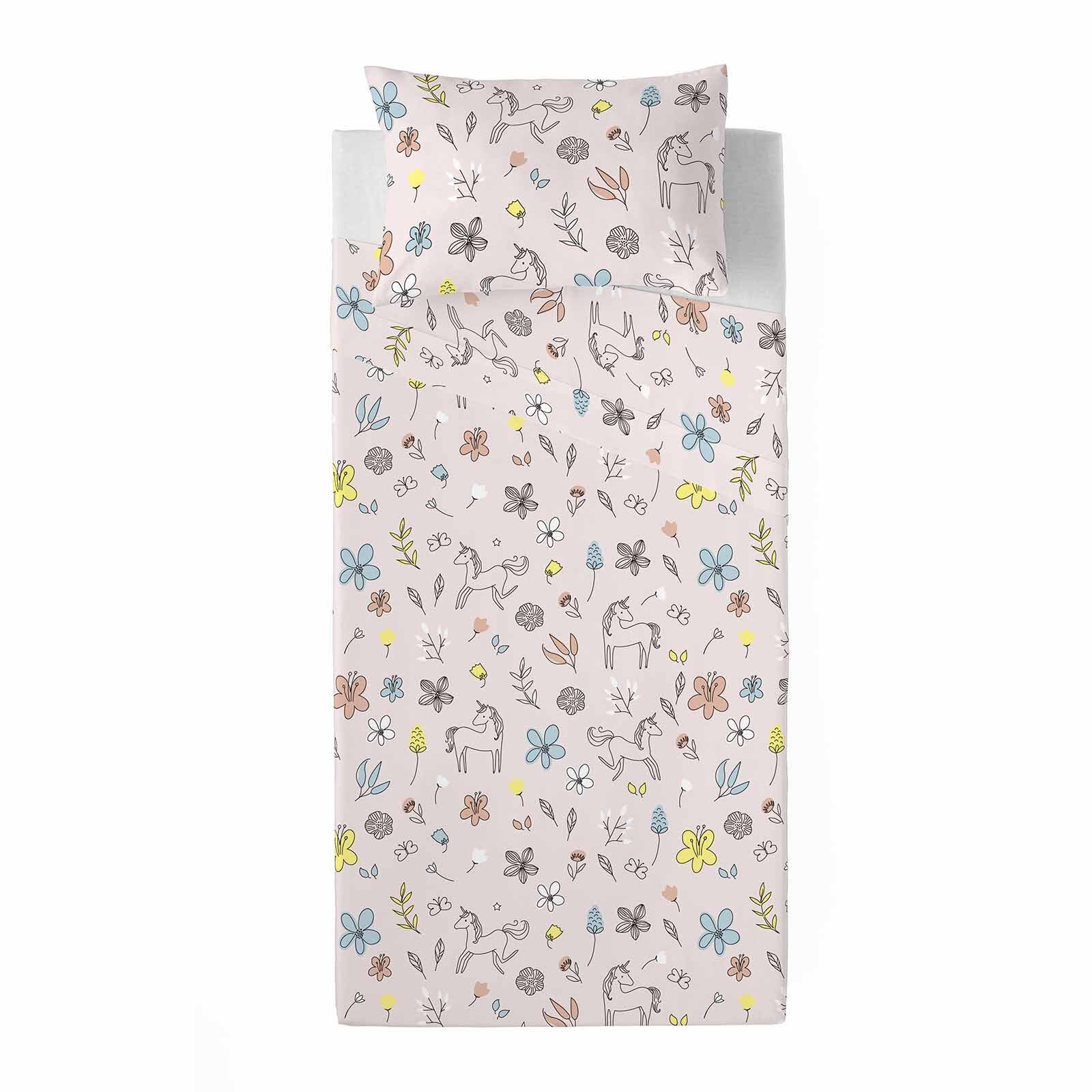 Cool Kids - Juego de Sábanas Estampadas - Infantil - Incluye 1 Funda de Almohada - 100% Algodón - Dinky