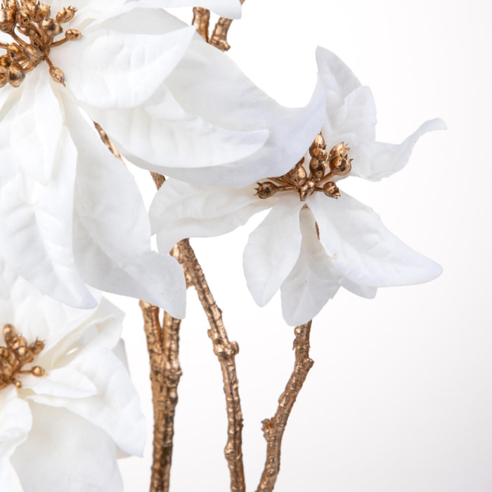 Ramo poinsettia - Pezzi 6 - 25xH106x26cm - Bianchi Dino SpA