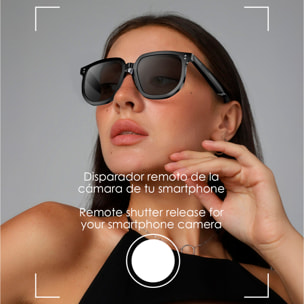 Gafas inteligentes V1 PRO, control de llamada bluetooth, asistente de voz, control remoto de la cámara, filtro de sol con protección CAT.3