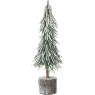 J-Line décoration sapin de Noël - neige artificiel - vert - large - LED
