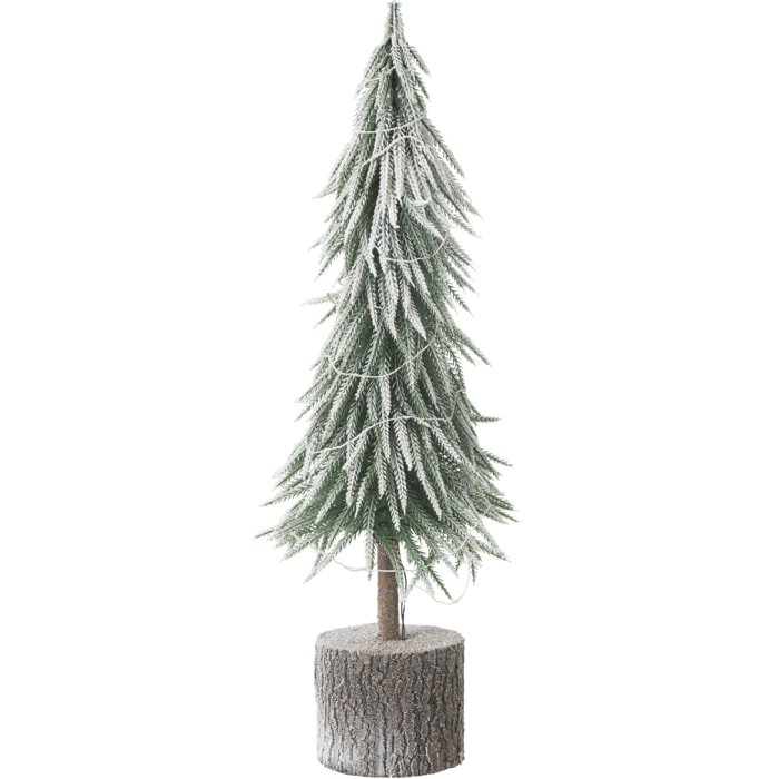 J-Line décoration sapin de Noël - neige artificiel - vert - large - LED