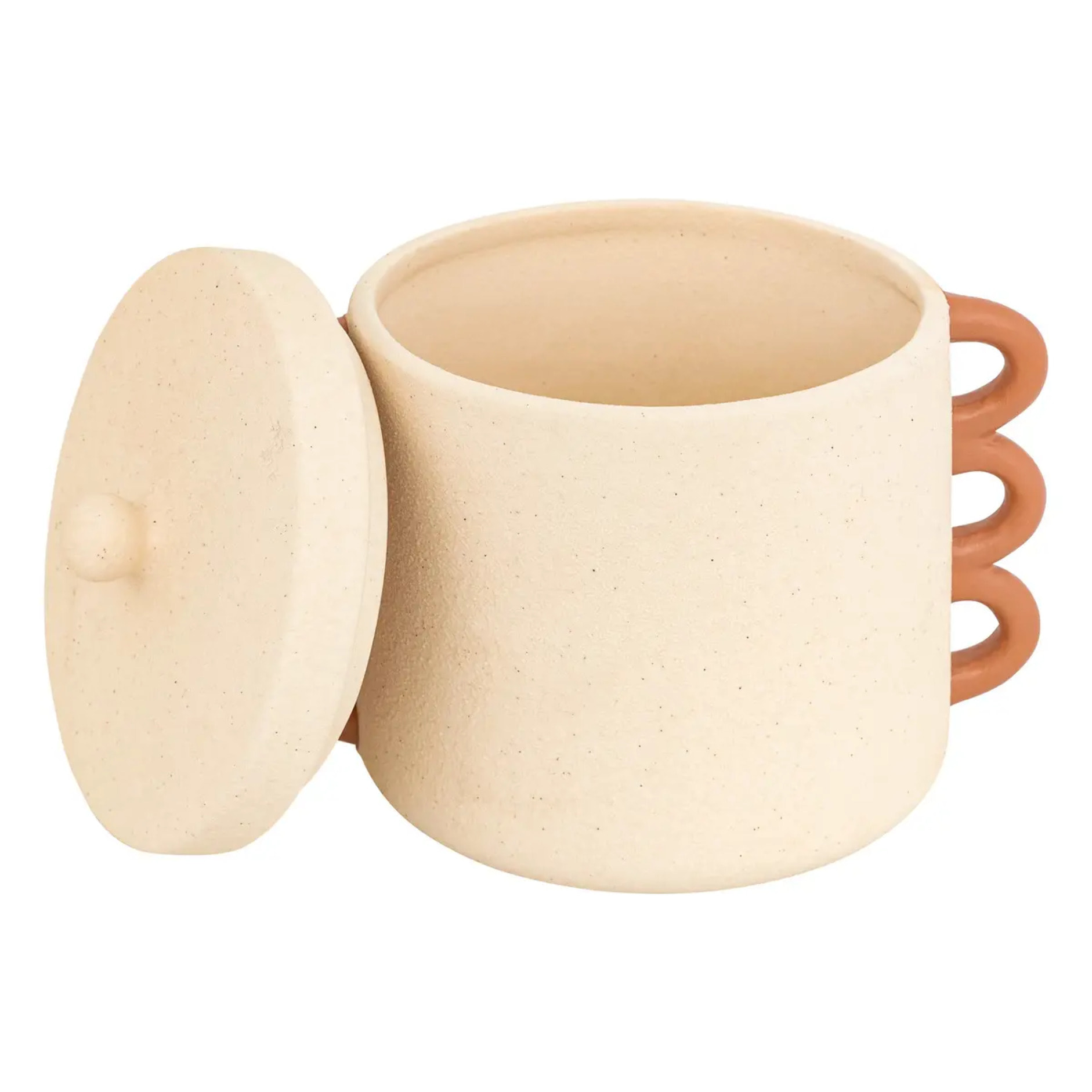 Boîte céramique Wavy bliss beige H14cm