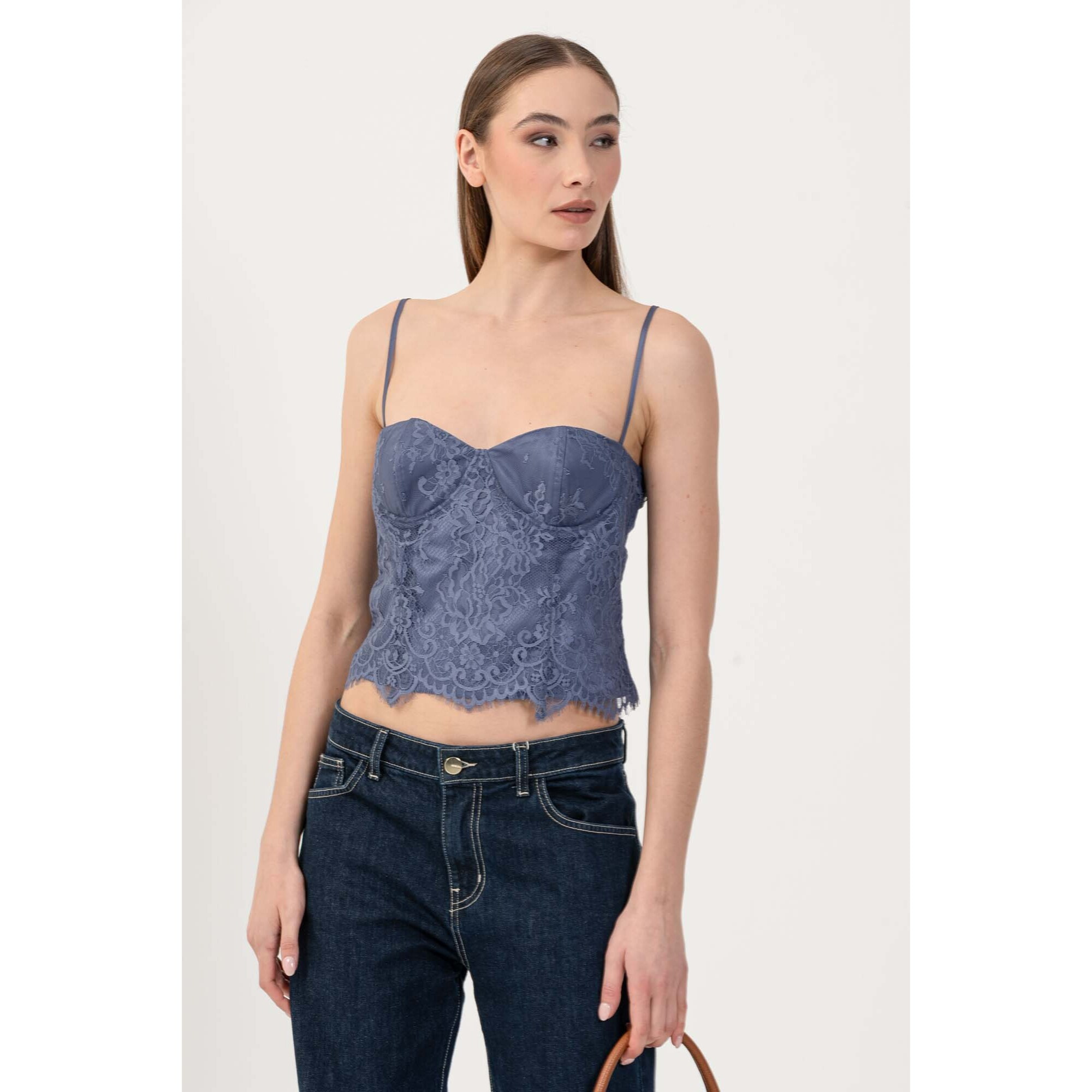Kocca - Top bustier in pizzo Donna