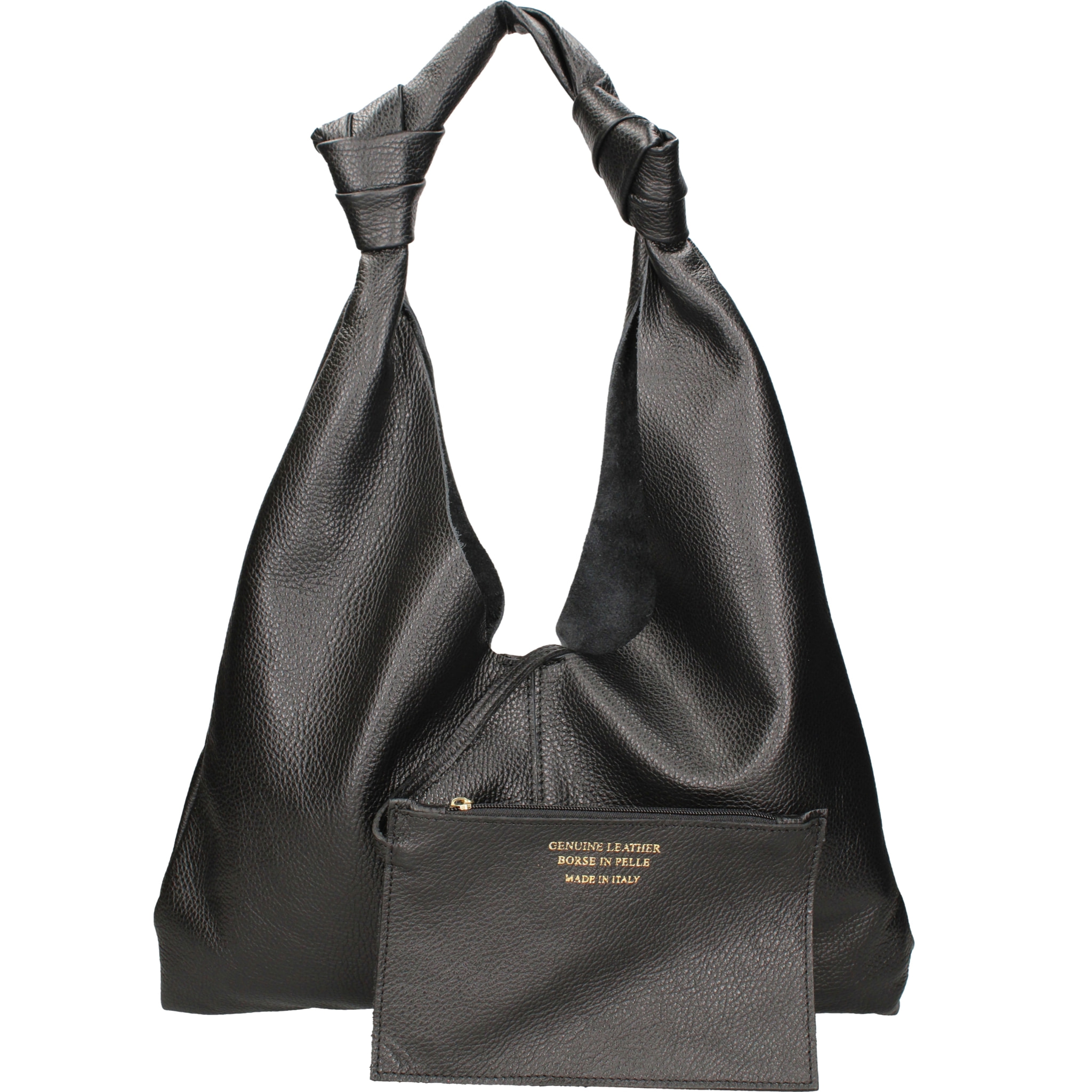 Borsa a spalla da donna In Vera pelle Made in Italy 40x42x2 cm